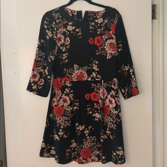 Nicole Miller Floral Mini Dress with Pockets - Picture 1 of 4